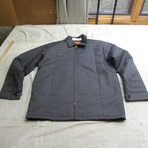 Cintas Work Jacket Mens Small Gray Quilted Insulated Canvas RUGGED Mechanics NEW